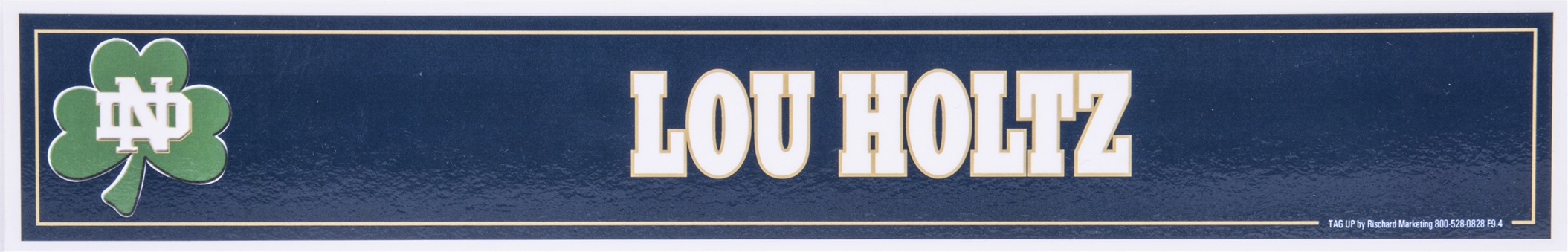 Lou Holtz Notre Dame Locker Tag (Holtz LOA)